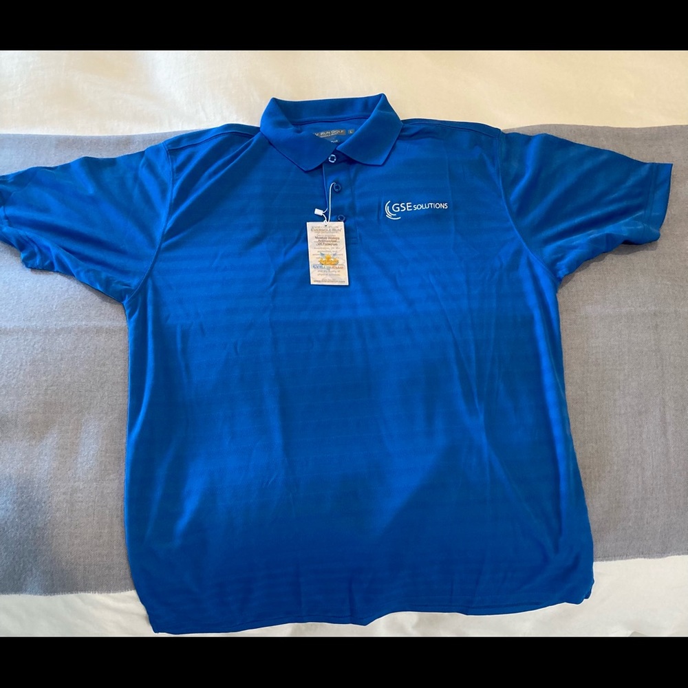 NWT Men’s golf shirt E.V. Run Eversole, sz L